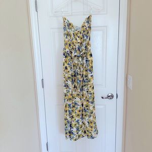 Tropical Strapless Jumpsuit